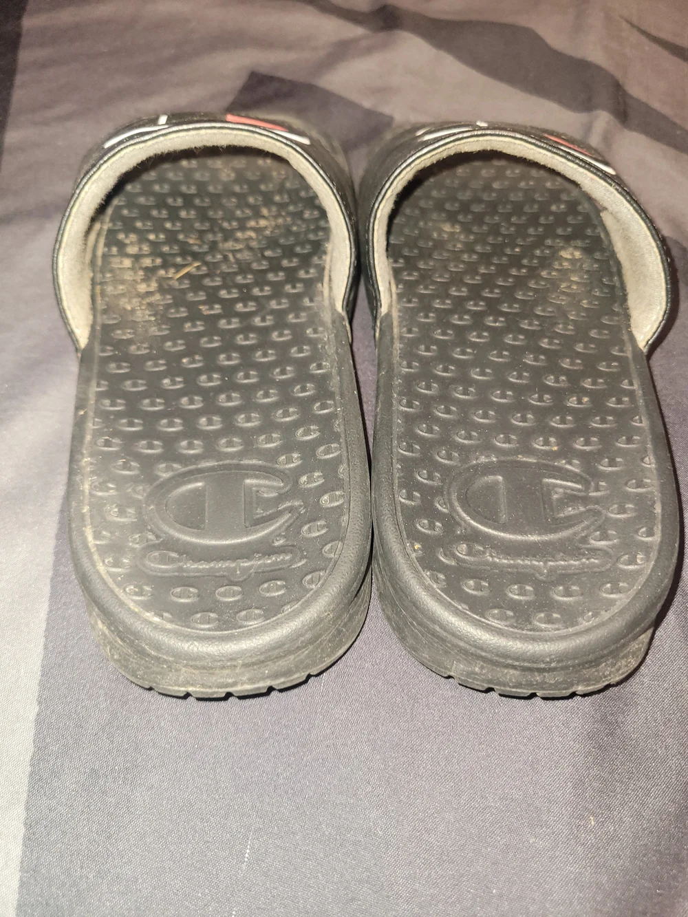 Champion Kids' Black & Red Slide Sandals